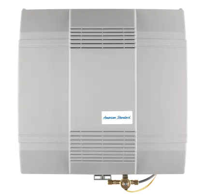 Whole-home humidity control equipment paired with a smart thermostat in a Panama City Beach house