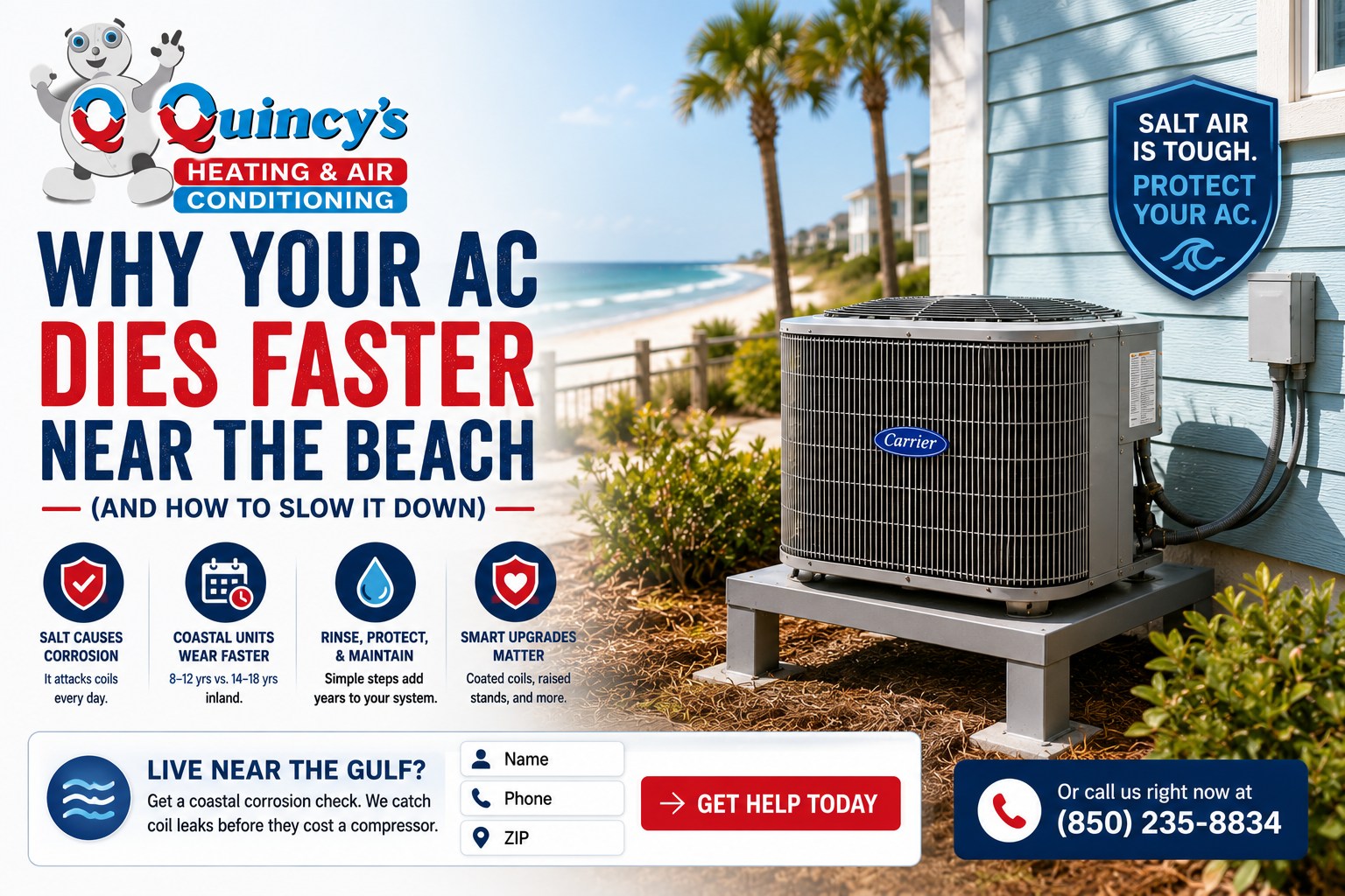 Why your AC dies faster near the beach - salt air corrosion